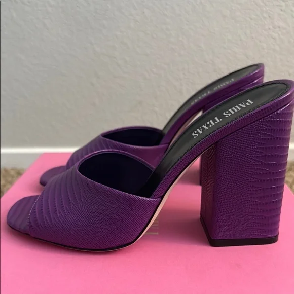 Paris Texas Women's Purple Lizard Anja Mule - Picture 4 of 7